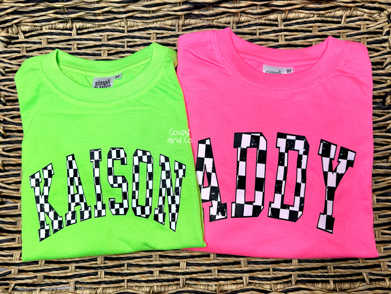 CHECKERED NAME - NEON