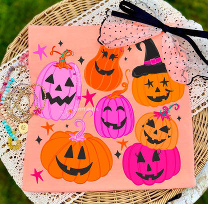 PINK AND ORANGE PUMPKINS