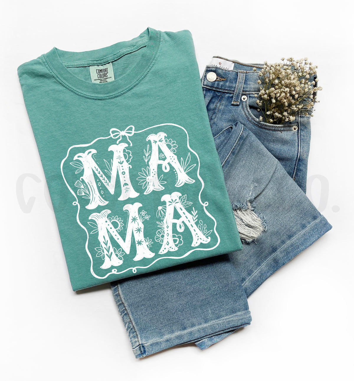 WHITE FLORAL MAMA