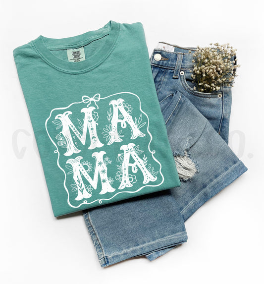 WHITE FLORAL MAMA