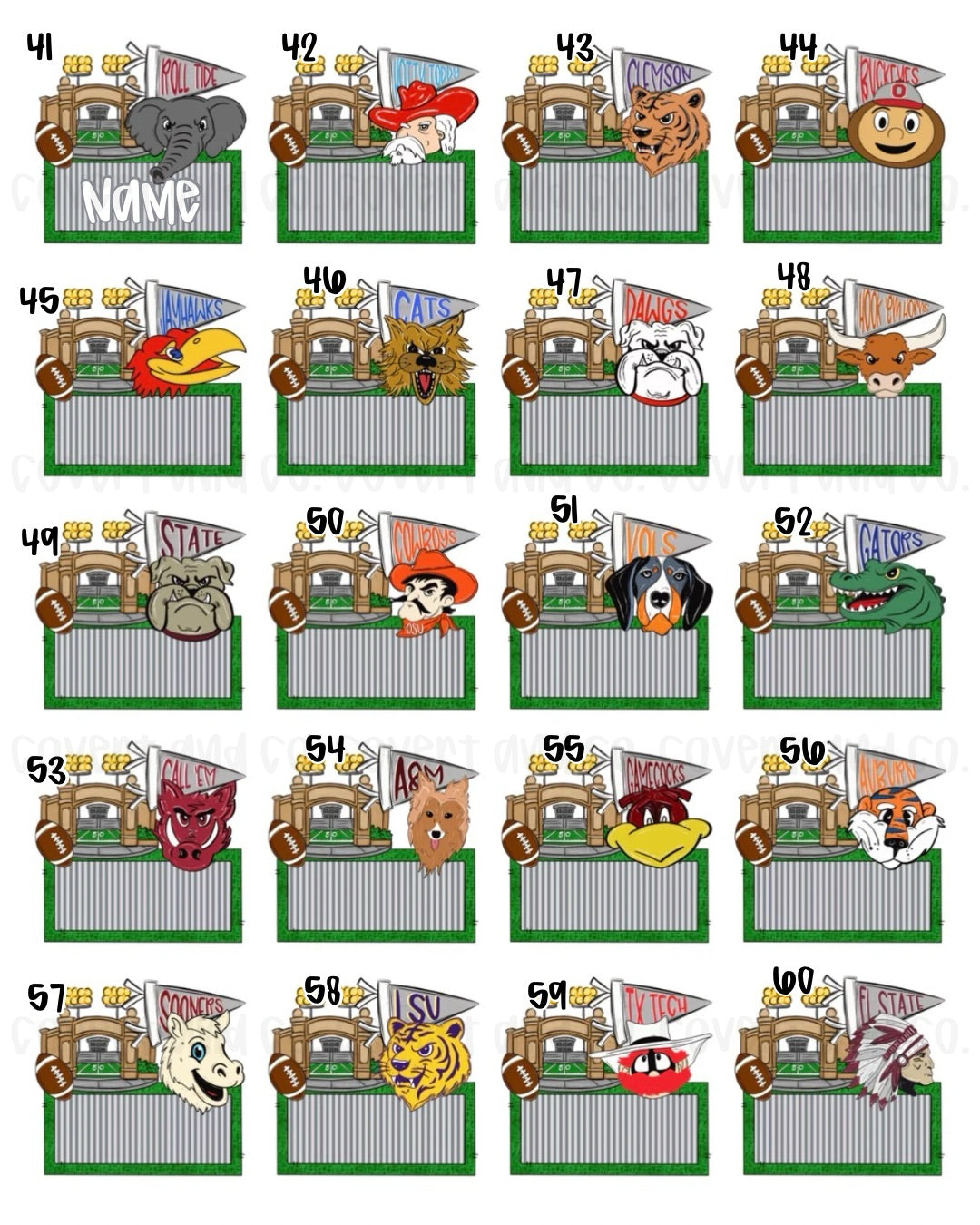 PERSONALIZED MASCOTS