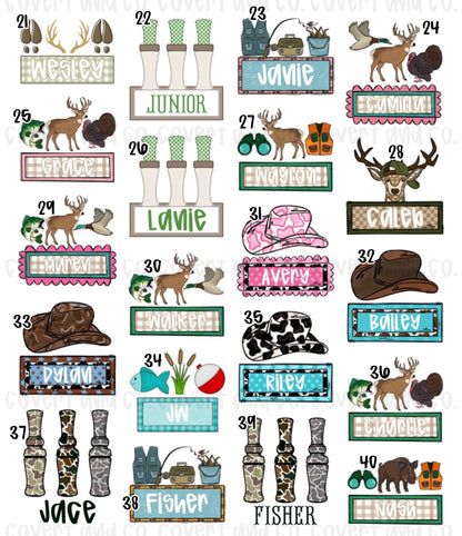 PERSONALIZED HUNTING AND FISHING
