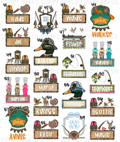 PERSONALIZED HUNTING AND FISHING