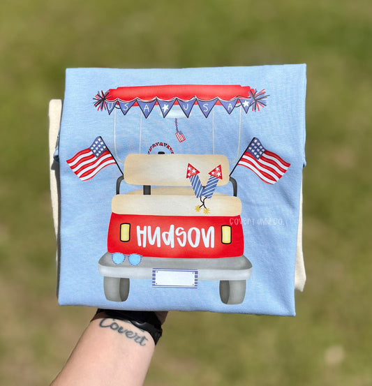 PATRIOTIC GOLF CART