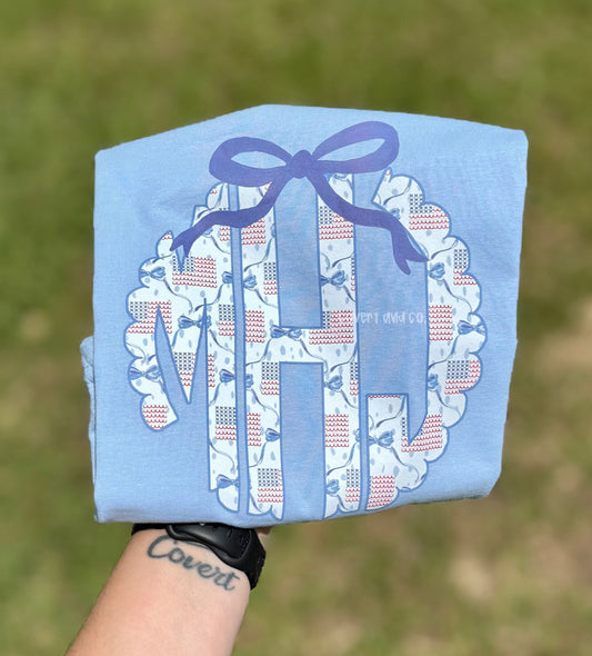 FLAG BOW MONOGRAM