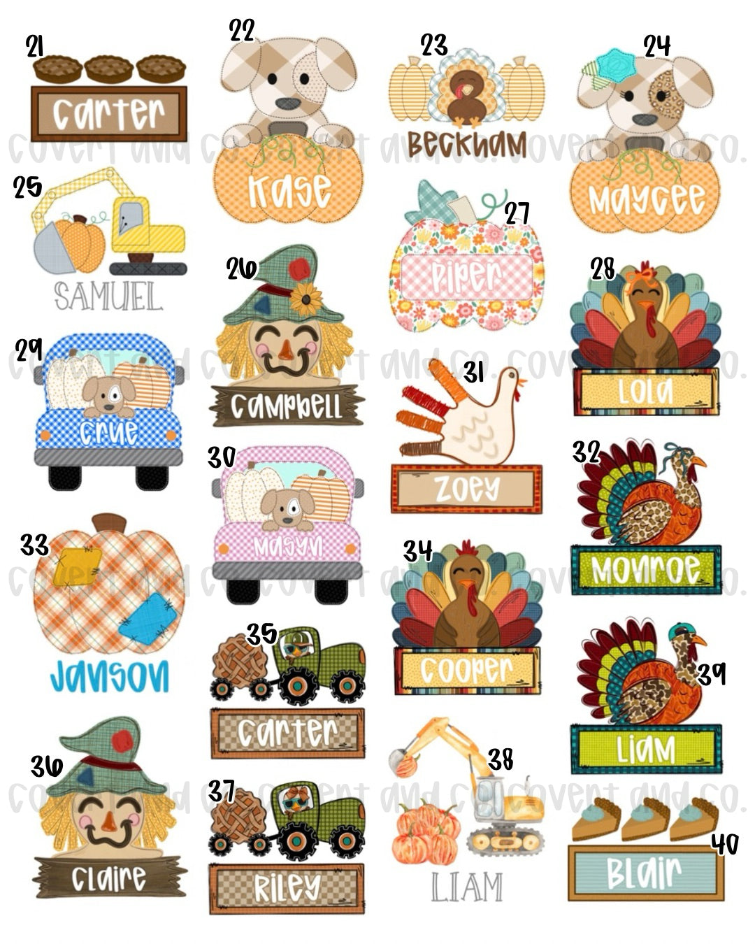 PERSONALIZED FALL/THANKSGIVING