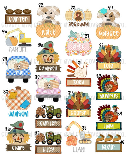 PERSONALIZED FALL/THANKSGIVING