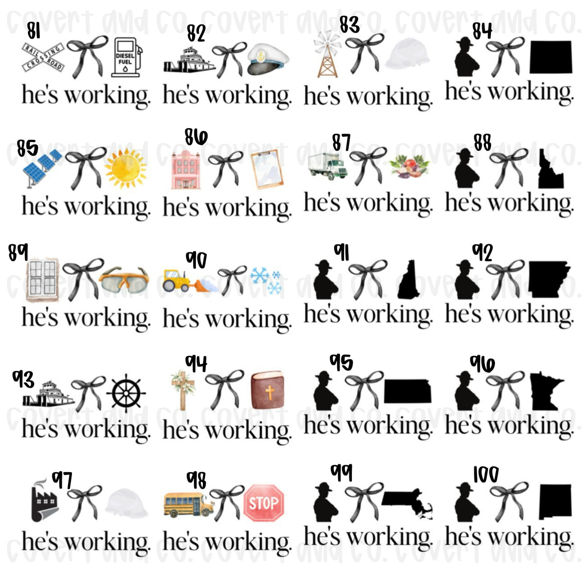 HE’S WORKING