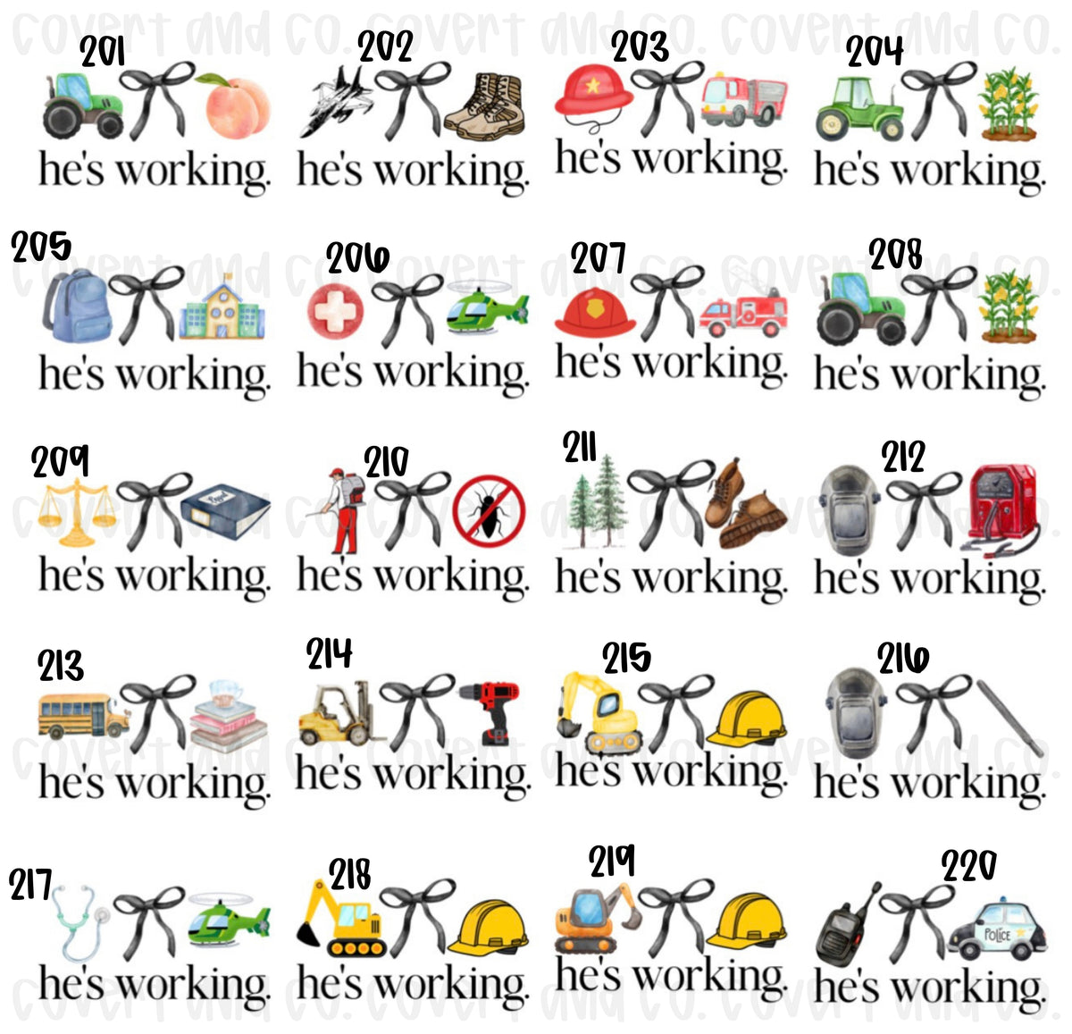 HE’S WORKING