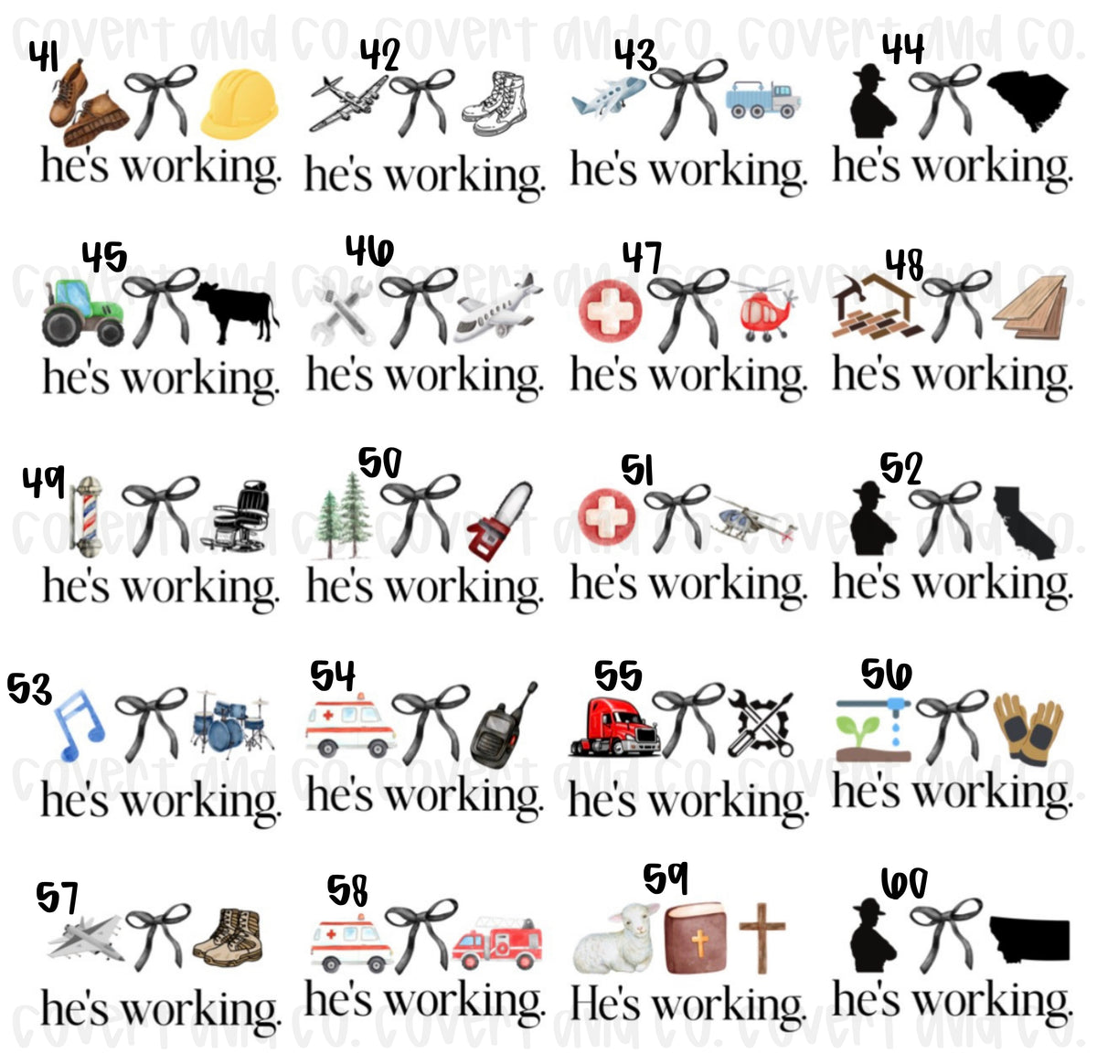 HE’S WORKING