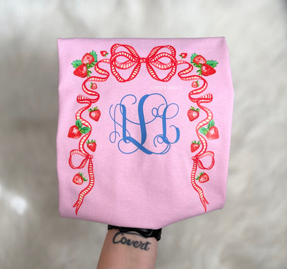 STRAWBERRY BOW MONOGRAM