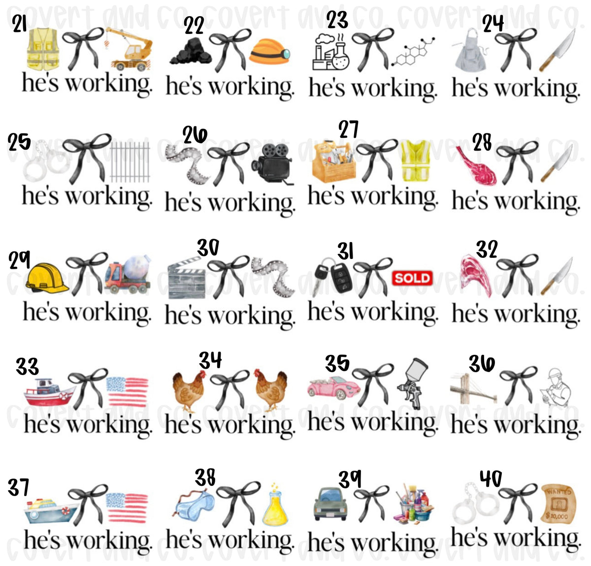 HE’S WORKING