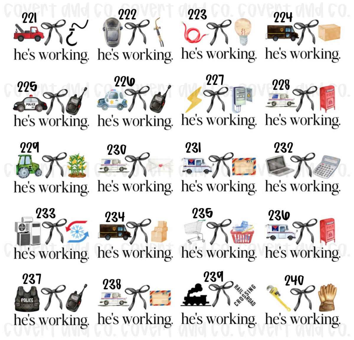 HE’S WORKING